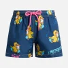 Badeshorts für Jungen aus leichtem Stoff von Jean Lighting mit Krypto-Enten-Print | CRYPTOPUPPET-SONDERAUSGABE