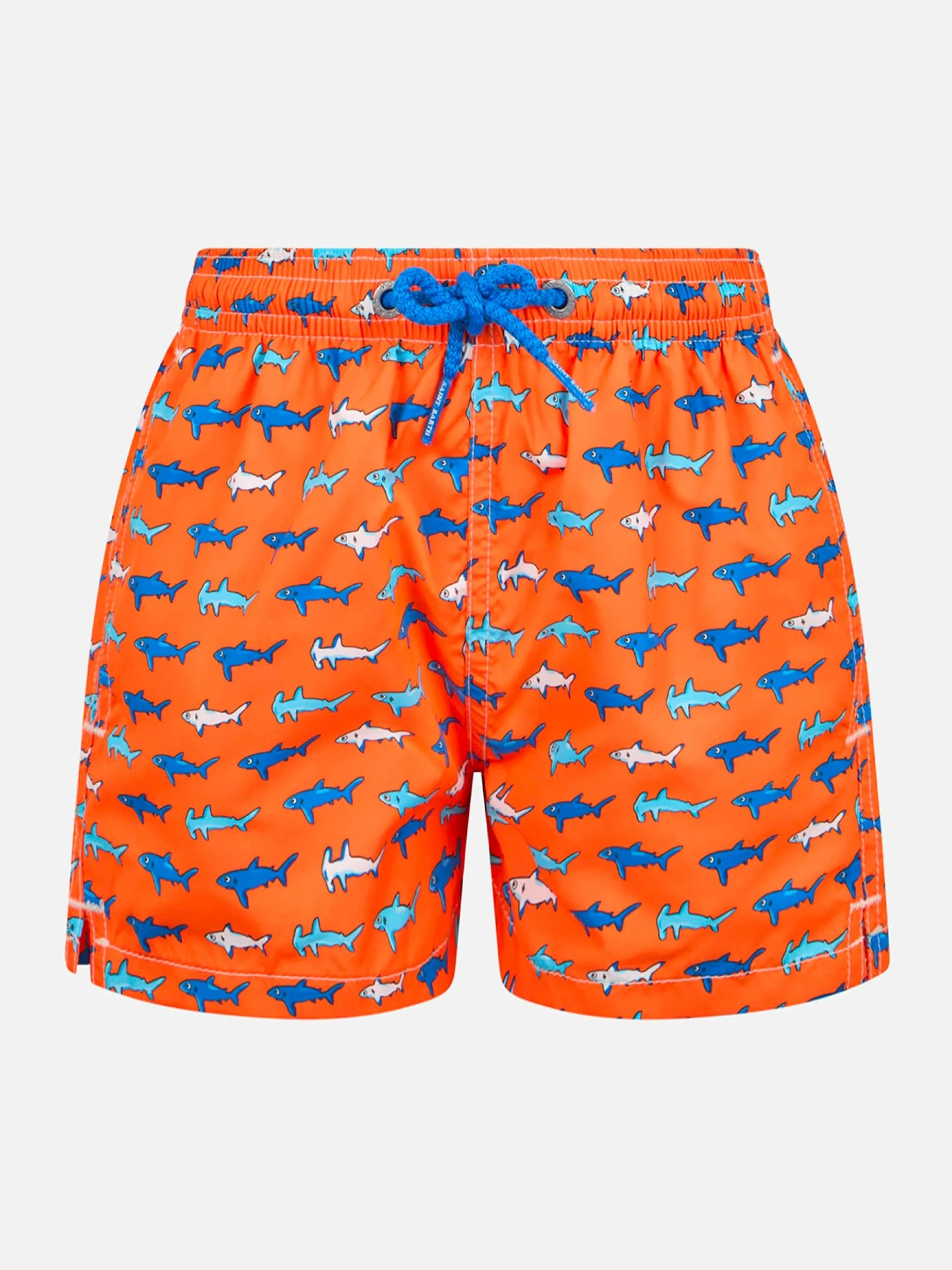 Badeshorts für Jungen aus leichtem Stoff von Jean Lighting mit Hai-Aufdruck