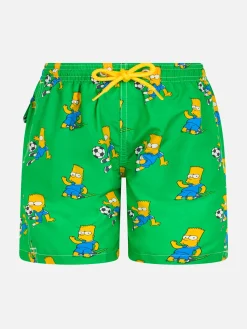 Badeshorts für Jungen aus leichtem Stoff Jean Lighting mit Bart-Aufdruck | DIE SIMPSON-SONDERAUSGABE