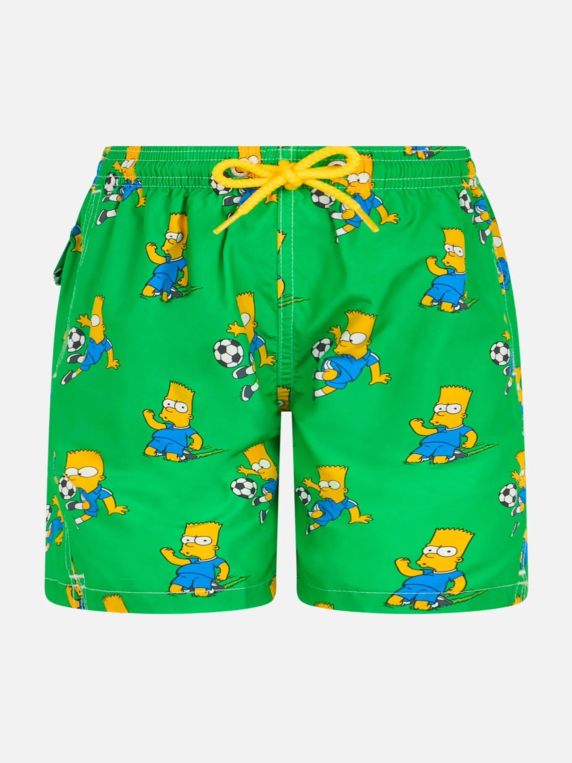 Badeshorts für Jungen aus leichtem Stoff Jean Lighting mit Bart-Aufdruck | DIE SIMPSON-SONDERAUSGABE
