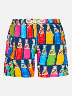 Badeshorts für Jungen aus leichtem Stoff Jean Lighting mit Popcorn-Print