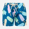 Badeshorts für Jungen aus leichtem Stoff von Jean Lighting mit Eis am Stiel-Aufdruck