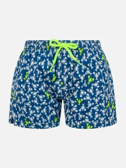 Badeshorts für Jungen aus leichtem Stoff von Jean Lighting mit Hummer-Print