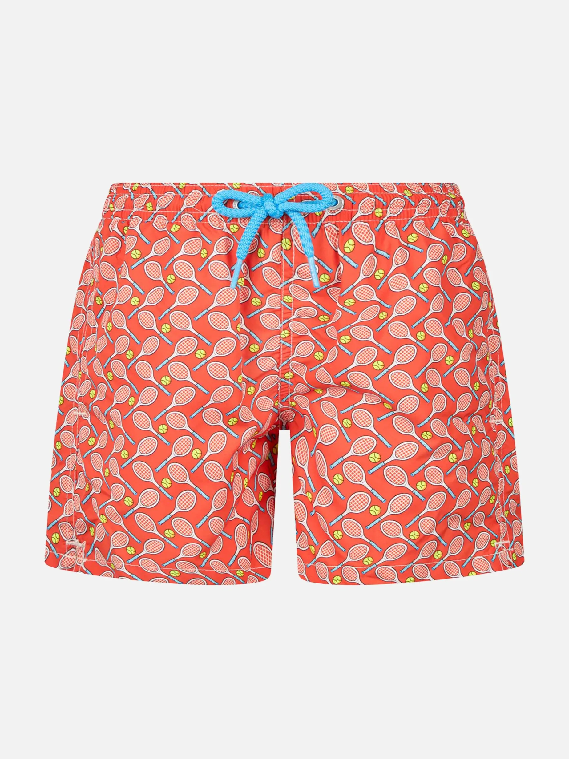 Badeshorts für Jungen aus leichtem Stoff Jean Lighting mit Tennis-Print