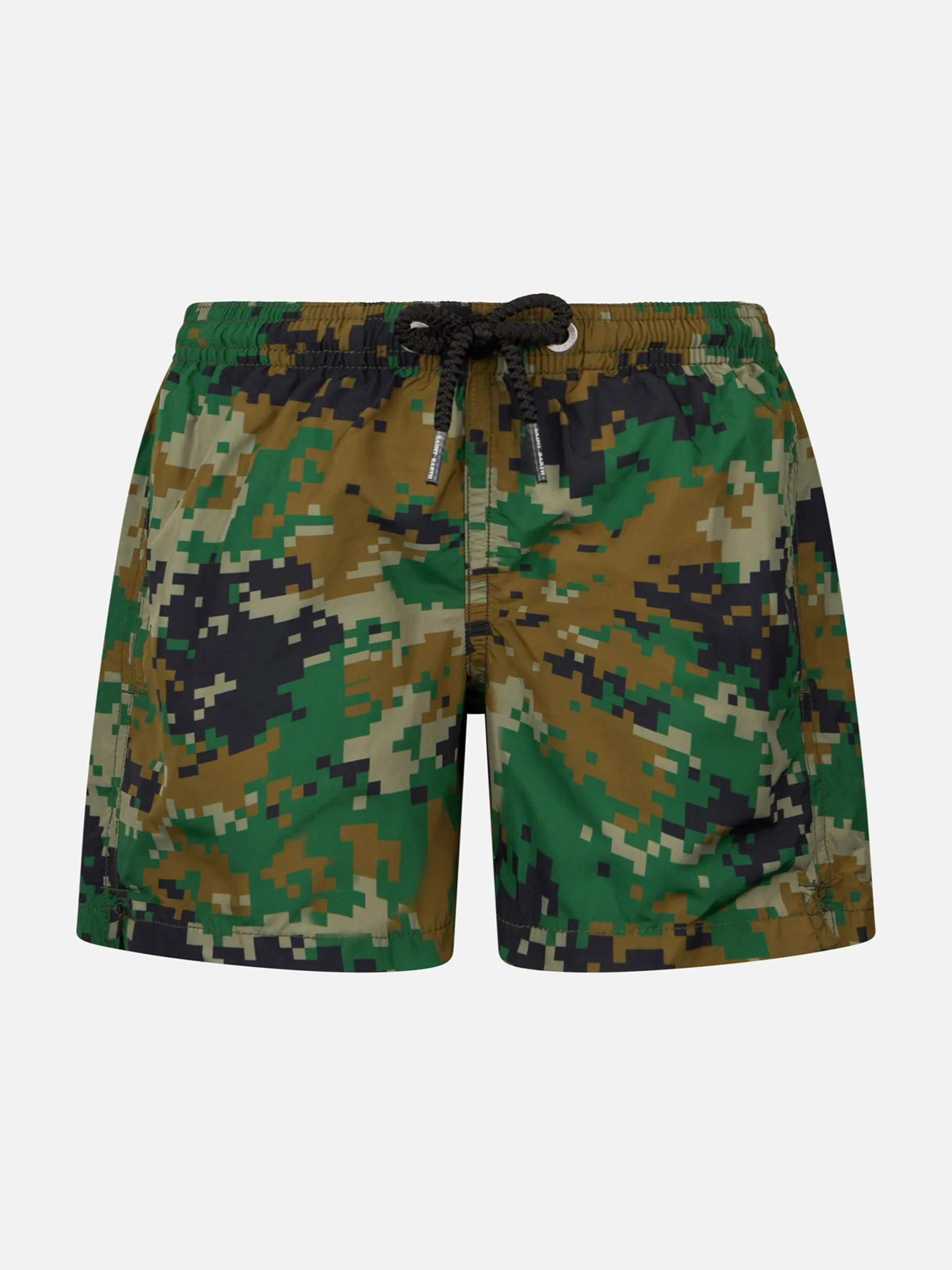 Badeshorts für Jungen aus leichtem Stoff von Jean Lighting mit Pixel-Camouflage-Print