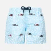 Badeshorts für Jungen aus leichtem Stoff von Jean Lighting mit aufgestickten Flugzeugen