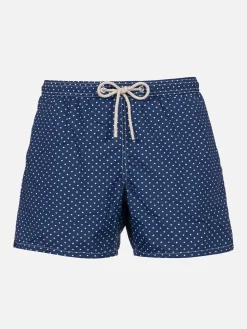 Badeshorts für Jungen aus leichtem Stoff von Jean Lighting mit Polka-Dots-Print