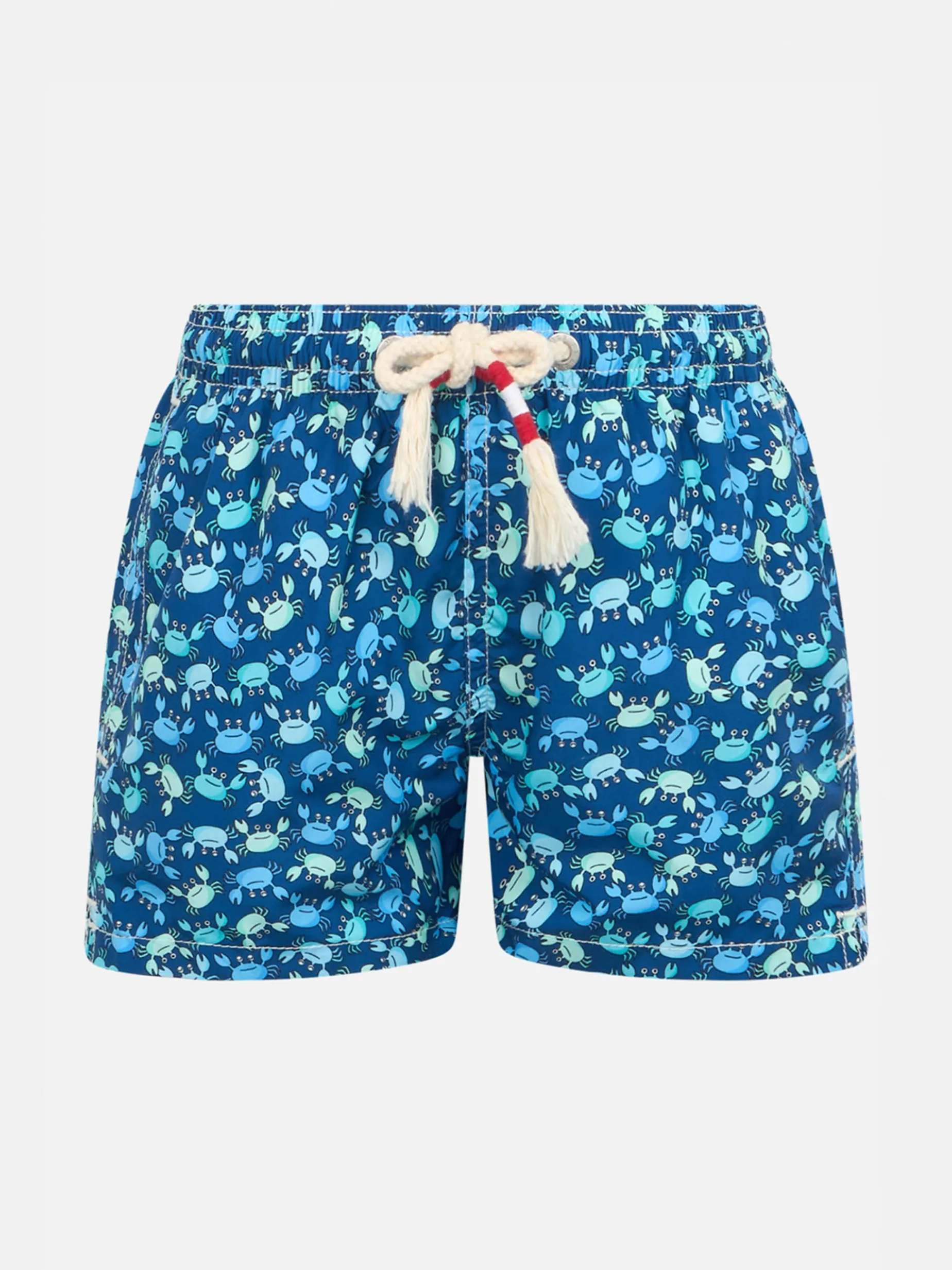 Badeshorts für Jungen aus leichtem Stoff Jean Lighting 70 mit Krabbendruck