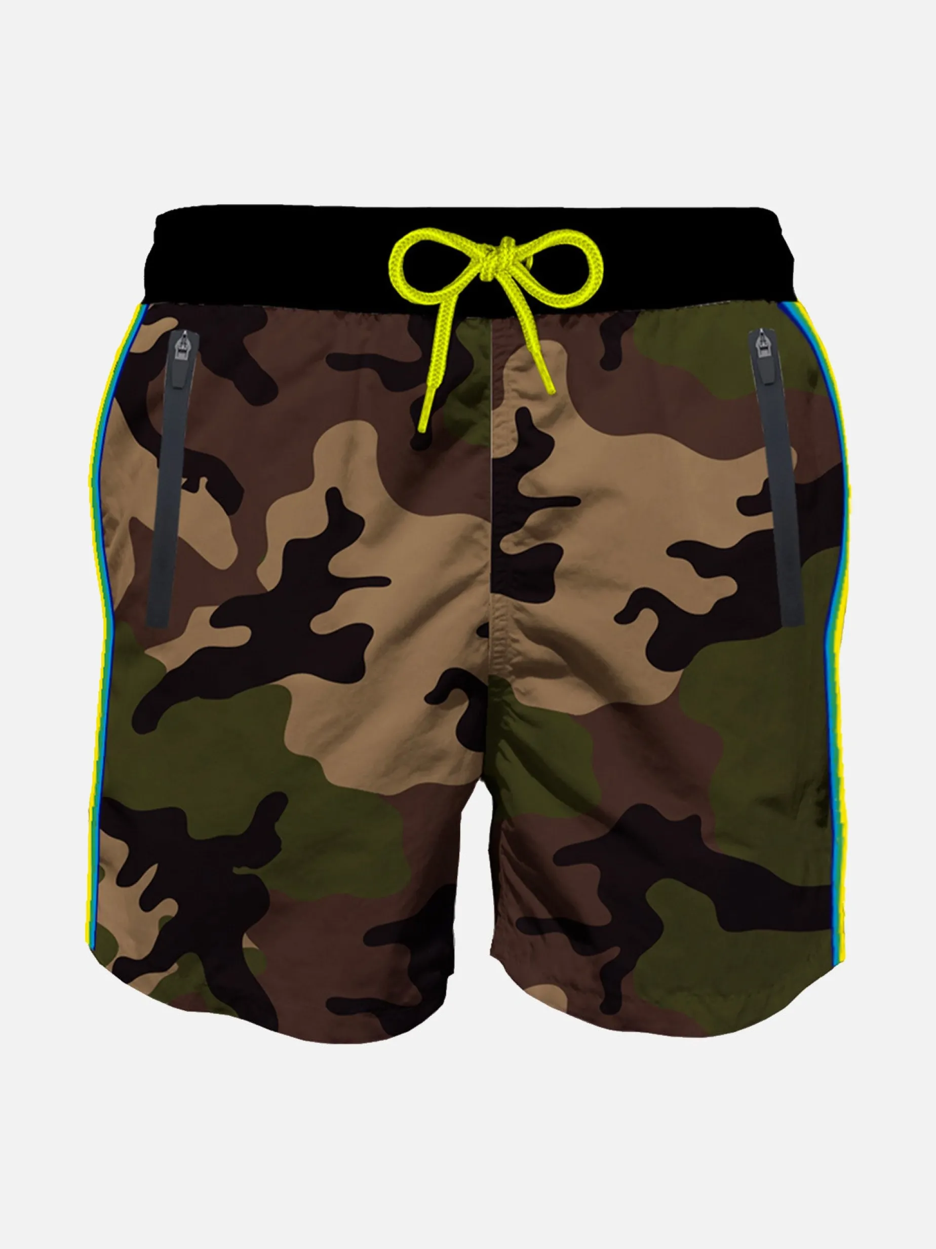 Badeshorts für Jungen aus leichtem Stoff mit Reißverschlusstaschen