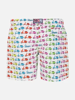 Badeshorts für Jungen aus leichtem Stoff mit Vespa-Aufdruck | VESPA® SONDEREDITION