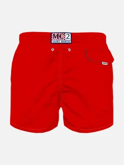 Badeshorts für Jungen aus rotem, hellem Stoff | Pantone® Sonderausgabe