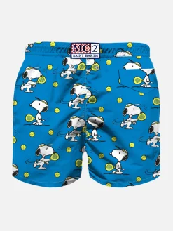 Badeshorts für Jungen aus leichtem Stoff mit Snoopy Padel-Aufdruck | SNOOPY – PEANUTS™ SONDEREDITION