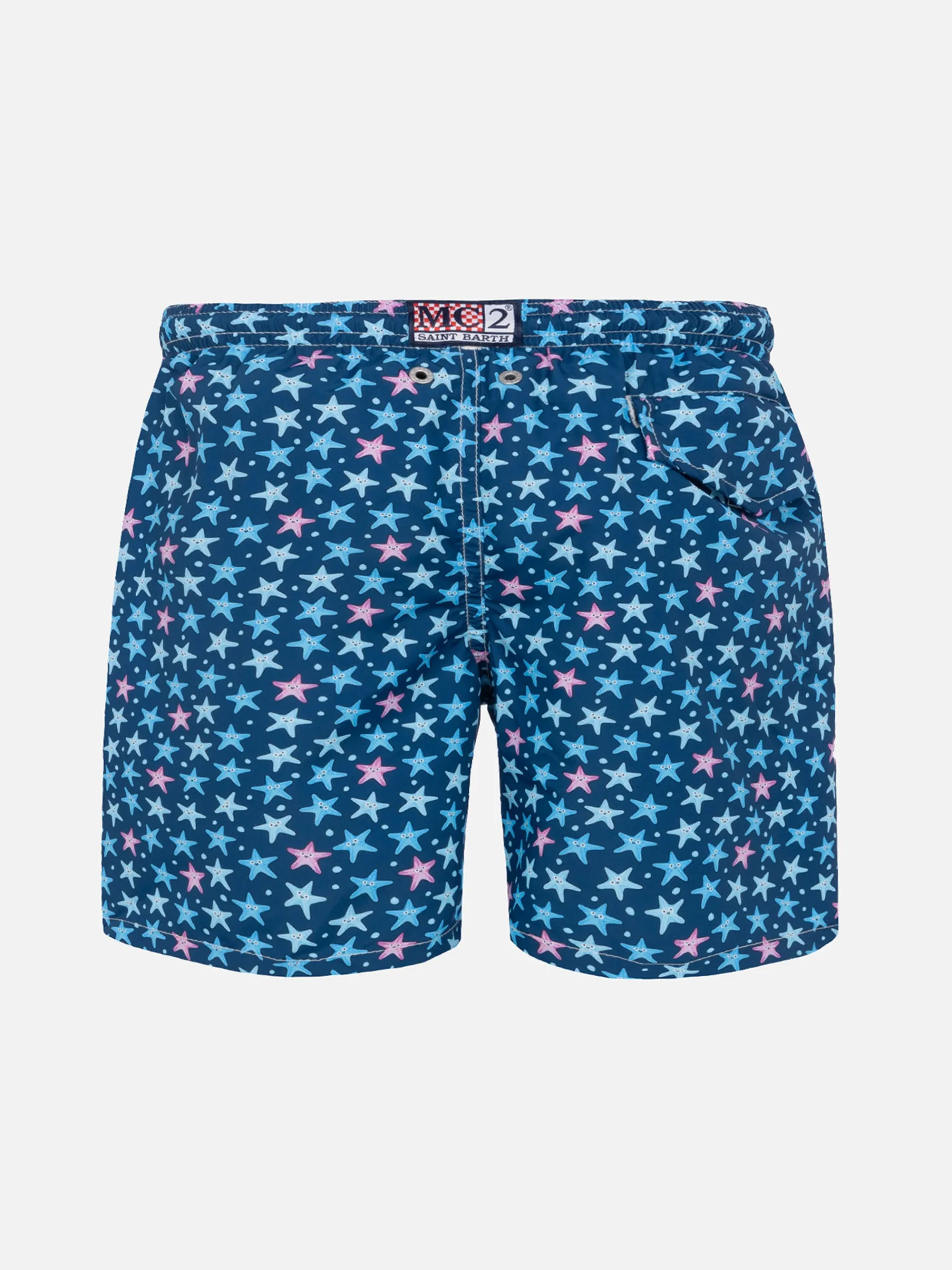 Badeshorts für Jungen aus leichtem Stoff von Jean Lighting mit Seestern-Aufdruck