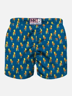 Badeshorts für Jungen aus leichtem Stoff mit Skater-Bart-Aufdruck | DIE SIMPSONS-SONDERAUSGABE