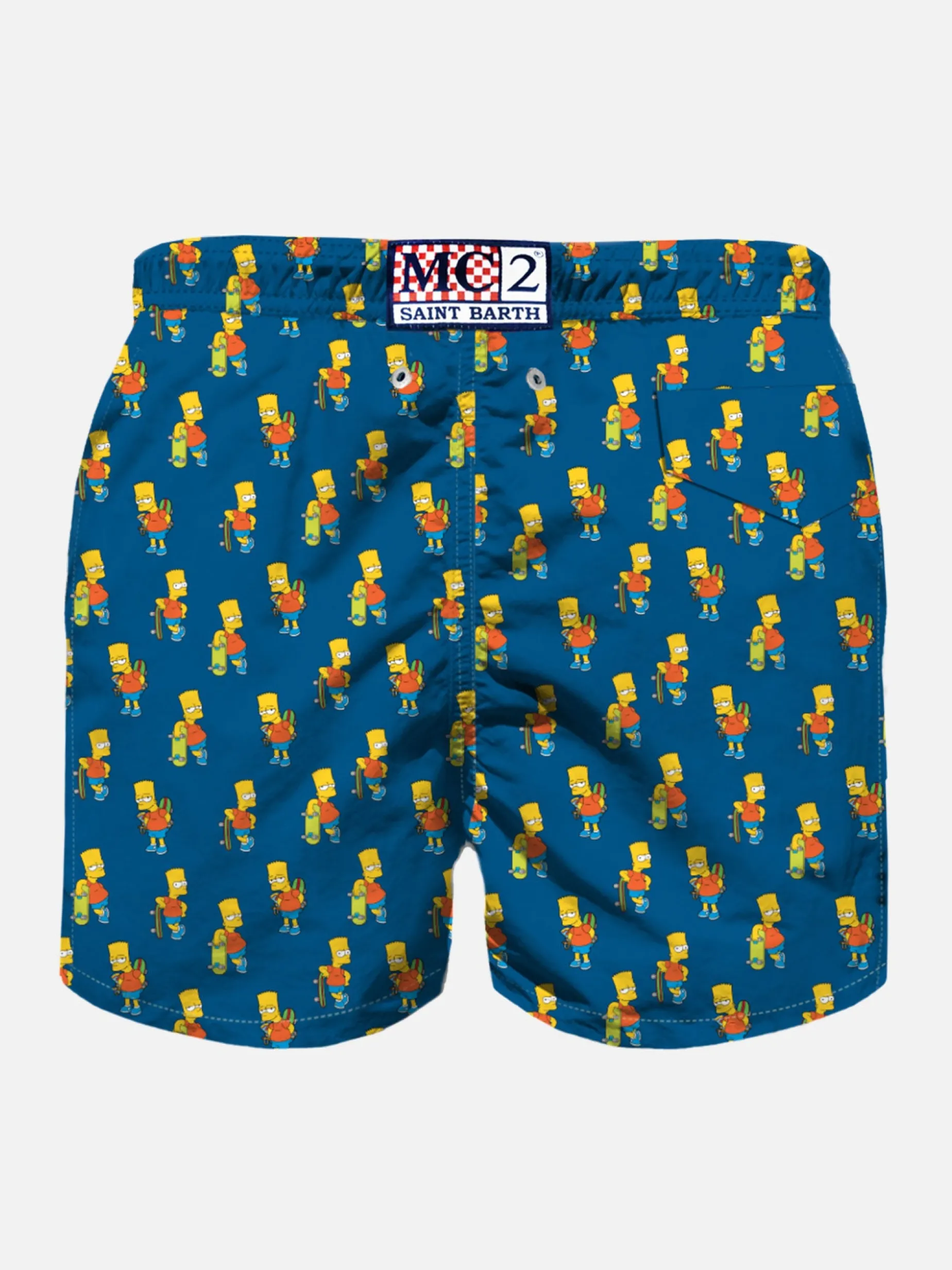 Badeshorts für Jungen aus leichtem Stoff mit Skater-Bart-Aufdruck | DIE SIMPSONS-SONDERAUSGABE