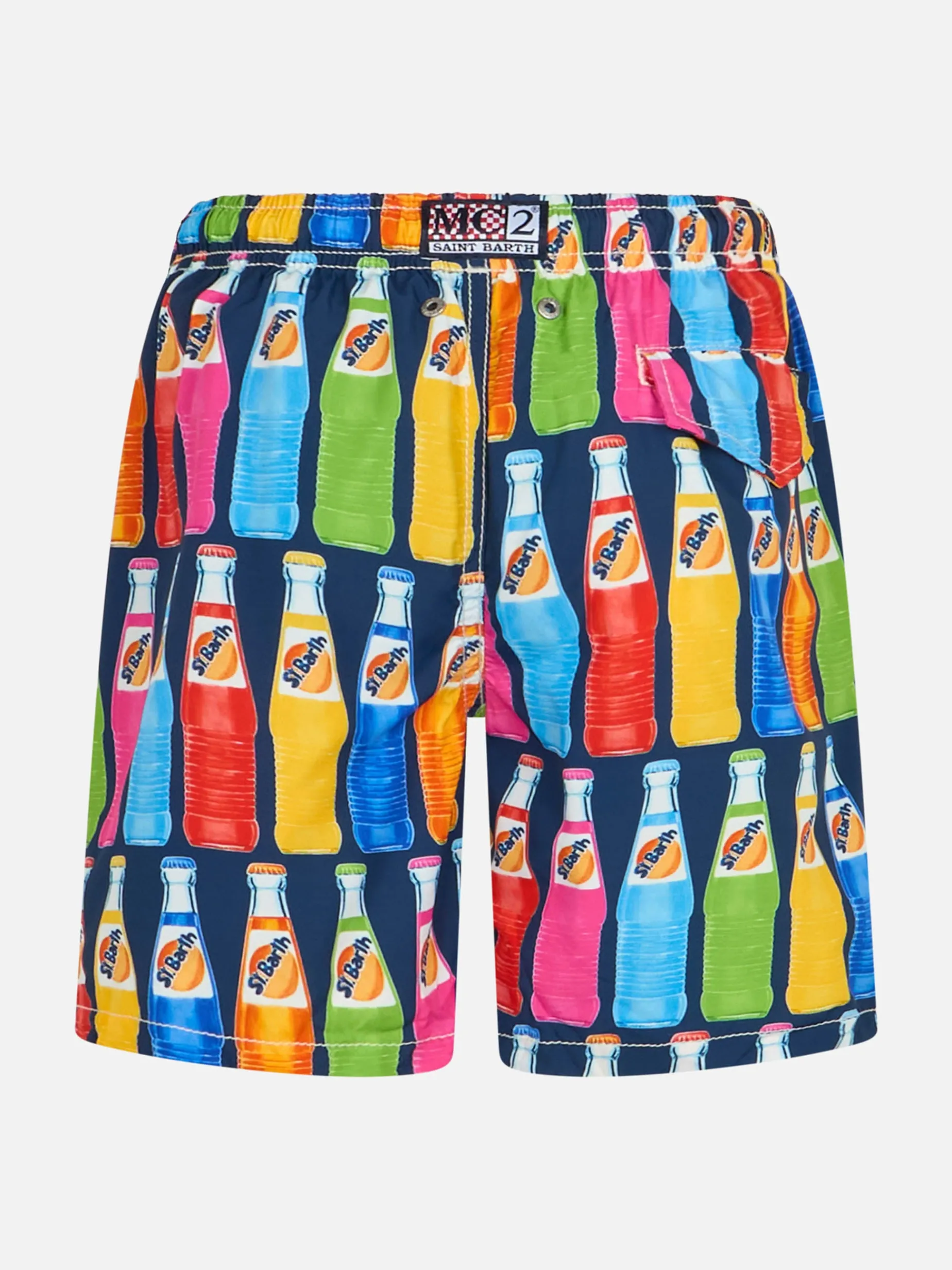 Badeshorts für Jungen aus leichtem Stoff Jean Lighting mit Popcorn-Print