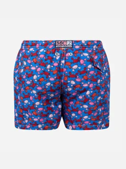 Badeshorts für Jungen aus leichtem Stoff von Jean Lighting mit Krabben-Print