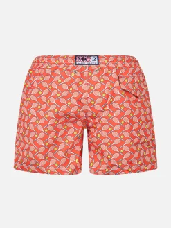 Badeshorts für Jungen aus leichtem Stoff Jean Lighting mit Tennis-Print