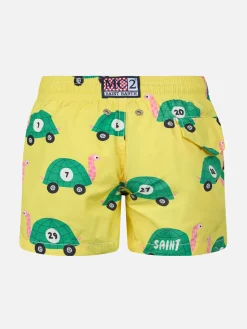 Badeshorts für Jungen aus leichtem Stoff von Jean Lighting mit Schildkröten-Print