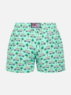Badeshorts für Jungen aus leichtem Stoff Jean Lighting mit Panda-Aufdruck | PANDA-SONDERAUSGABE