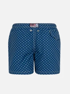 Badeshorts für Jungen aus leichtem Stoff von Jean Lighting mit Polka-Dots-Print
