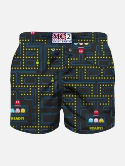 Badeshorts für Jungen aus leichtem Stoff mit Pac-Man-Aufdruck | Pacman©