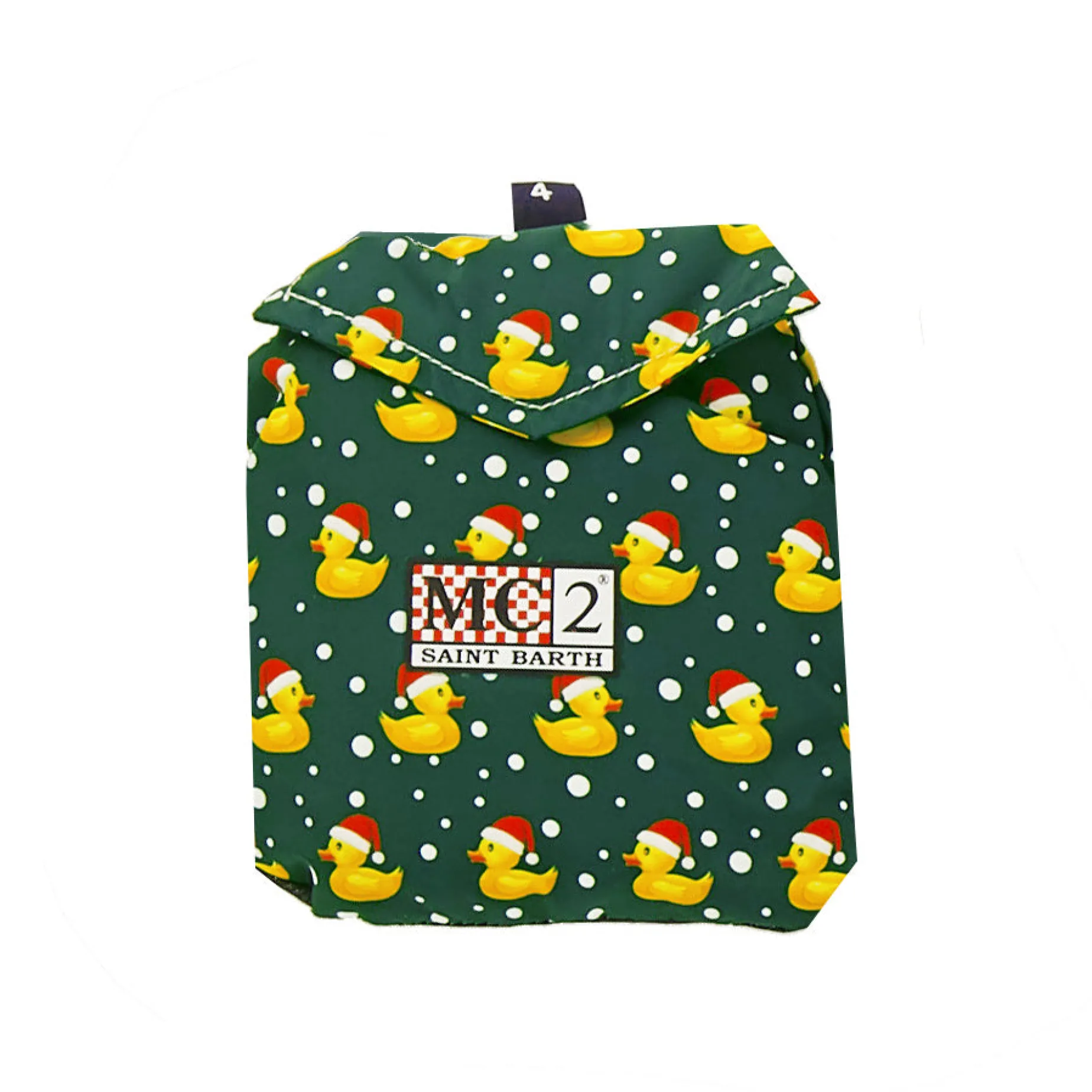 Badeshorts für Jungen aus leichtem Stoff mit weihnachtlichem Enten-Print