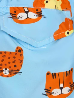 Badeshorts für Jungen aus leichtem Stoff von Jean Lighting mit Löwen-Print