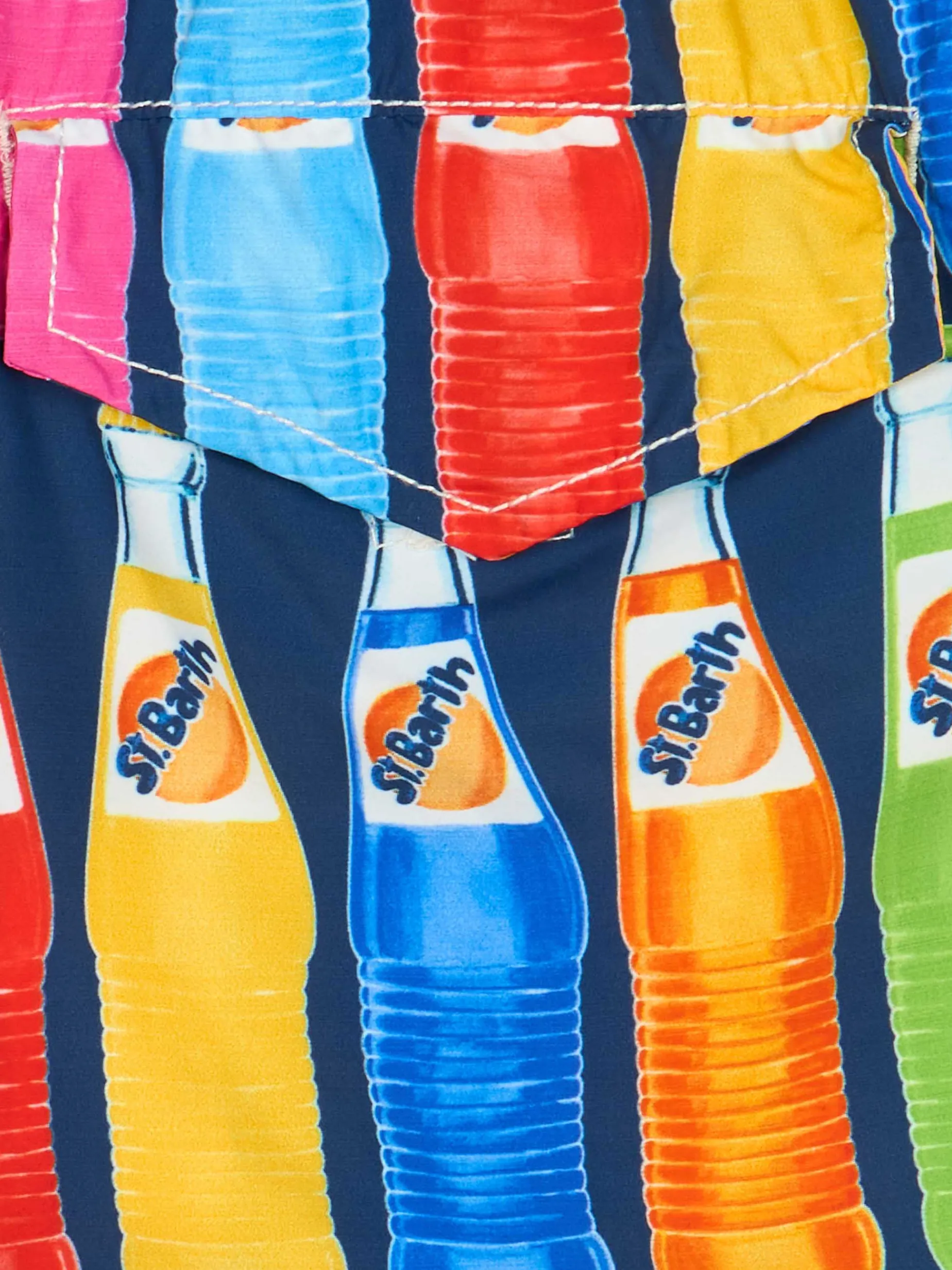 Badeshorts für Jungen aus leichtem Stoff Jean Lighting mit Popcorn-Print