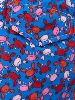Badeshorts für Jungen aus leichtem Stoff von Jean Lighting mit Krabben-Print