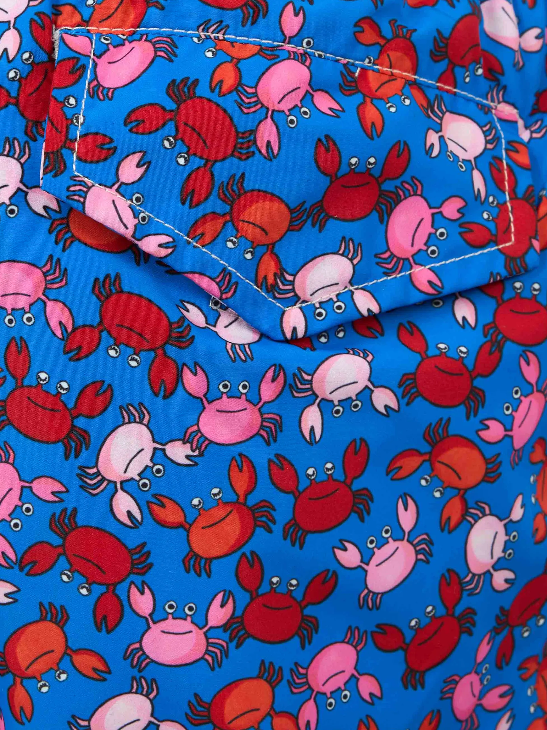 Badeshorts für Jungen aus leichtem Stoff von Jean Lighting mit Krabben-Print