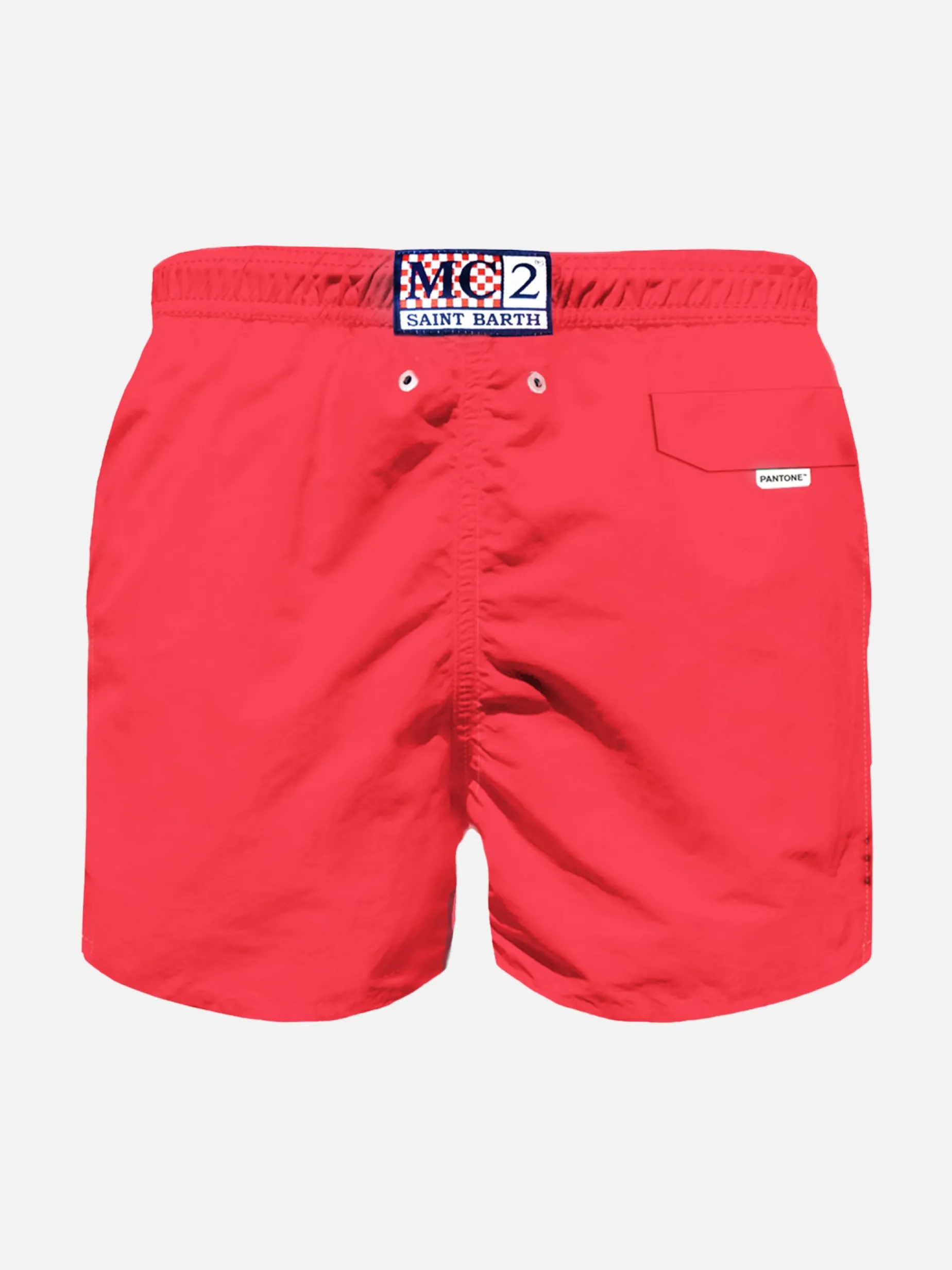 Badeshorts für Jungen in Neonrot | PANTONE® SONDERAUSGABE