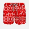 Badeshorts für Jungen mit Rentiermuster