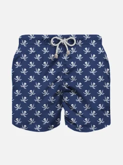 Badeshorts für Jungen mit Piratenschädel-Aufdruck