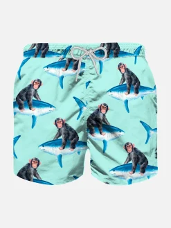 Badeshorts für Jungen mit Affenreiten