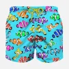 Badeshorts für Jungen mit mehrfarbigem Clownfisch-Print