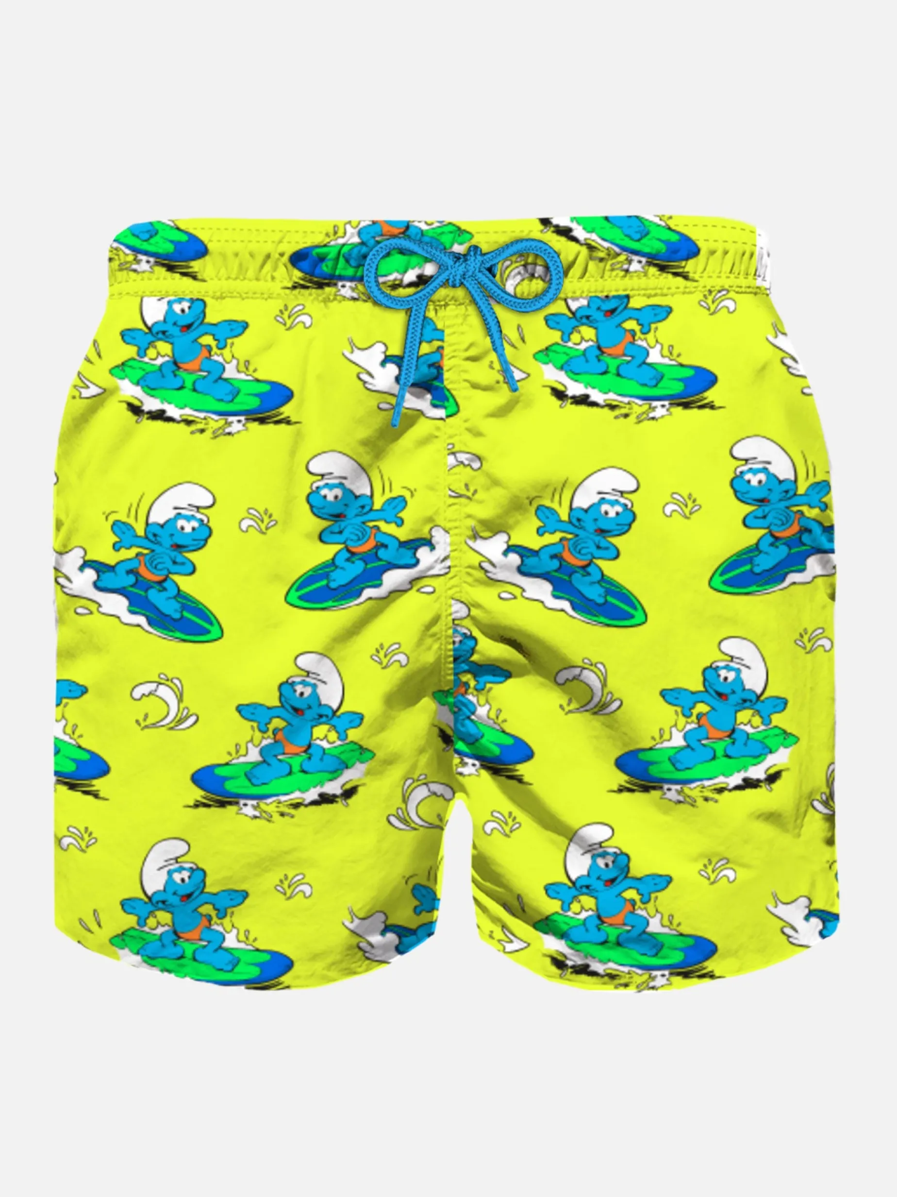 Badeshorts für Jungen mit Surfer-Schlumpf-Aufdruck | DIE SCHLÜMPFE SONDEREDITION