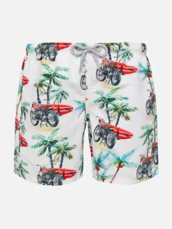 Badeshorts für Jungen mit Surfer-Print von Saint Barth