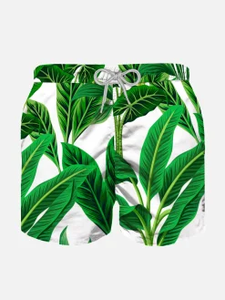 Badeshorts für Jungen mit tropischem Aufdruck