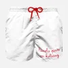 Badeshorts für Jungen mit gesticktem roten Schriftzug