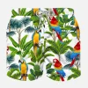 Badeshorts für Jungen mit Papageien-Print