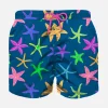 Badeshorts für Jungen mit mehrfarbigem Seestern-Print