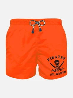 Badeshorts für Jungen mit Piratenstickerei