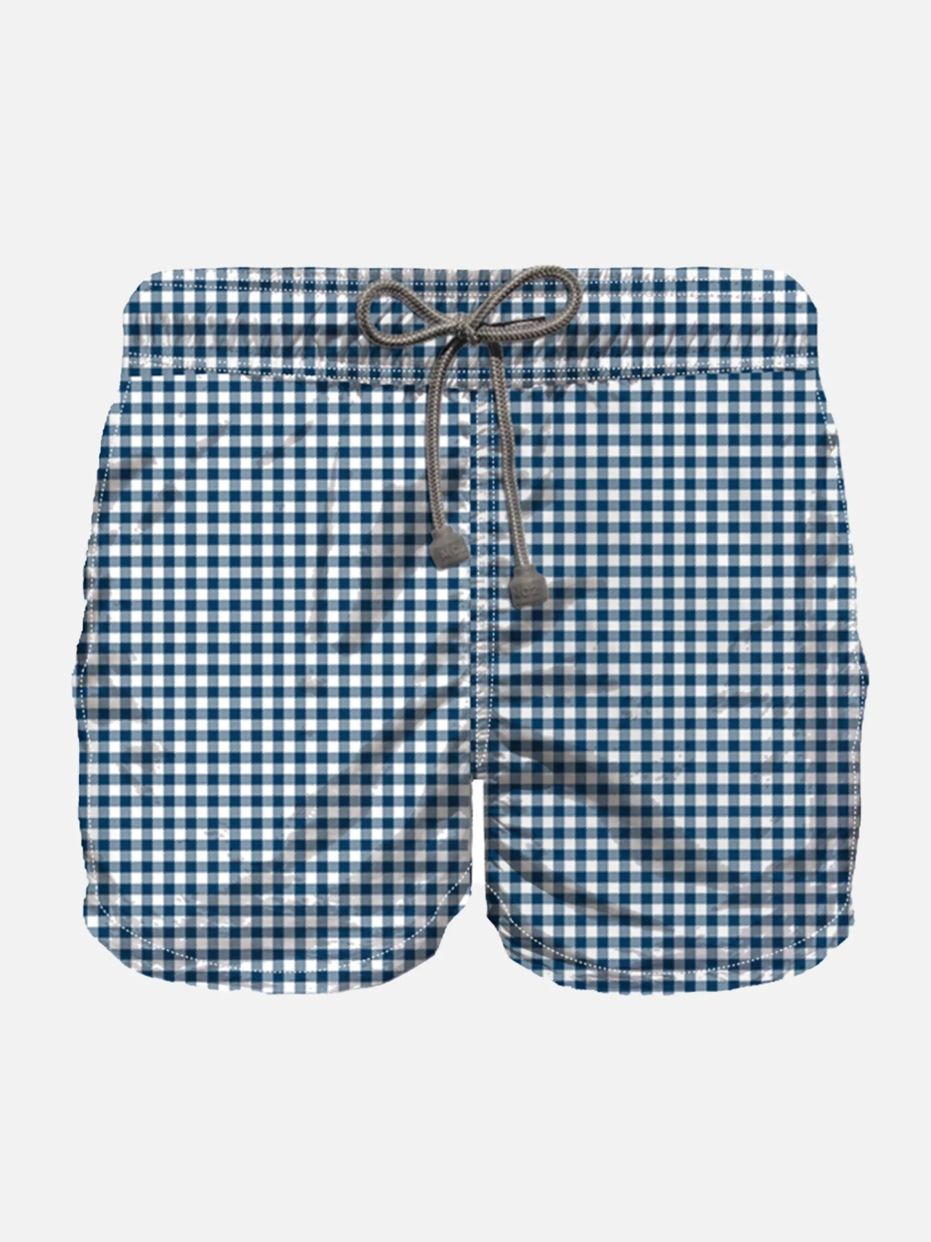 Badeshorts für Jungen mit blauem Vichy-Muster