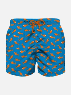 Badeshorts für Jungen mit Hai-Aufdruck