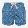Badeshorts für Jungen mit Bandana-Print aus Denim