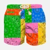 Badeshorts für Jungen mit mehrfarbigem Bandana-Print