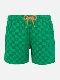 Badeshorts für Jungen mit Gingham-Print