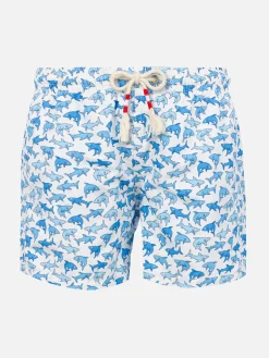 Badeshorts für Jungen mit Hai-Aufdruck