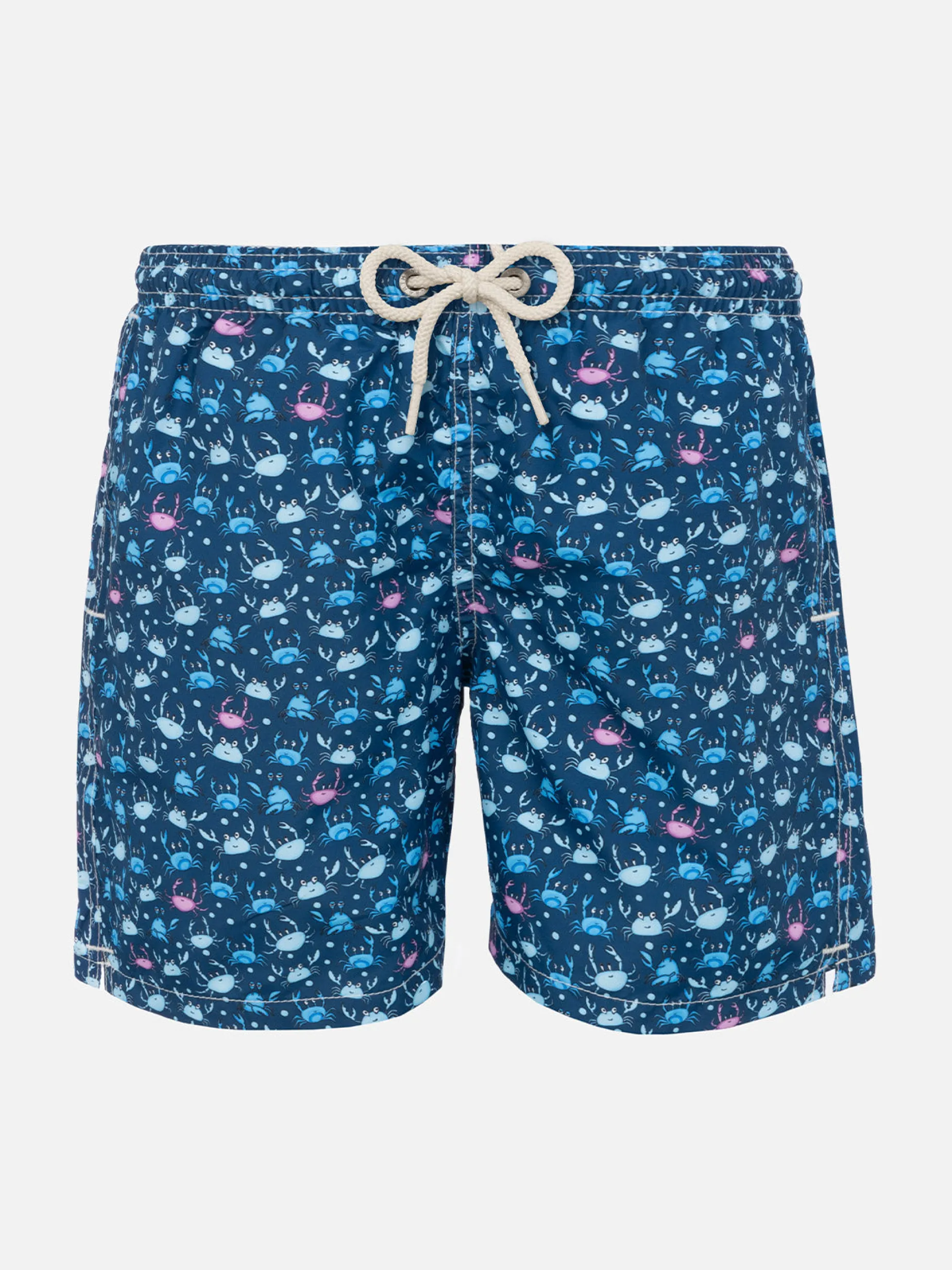 Badeshorts für Jungen mit mehrfarbigem Krabbendruck